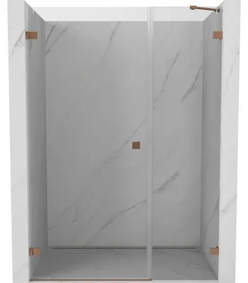 Obrázek produktu pro Mexen Lunar-B sprchové dveře otevírací levé 140 cm, transparentní, kartáčovaná měď - 832S-140-050-65-00-L