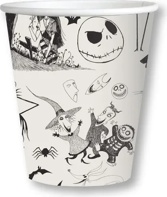 Obrázok produktu pre 8 papierových pohárikov "Nightmare Before Christmas" | 250 ml