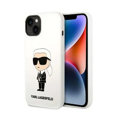 Zdjęcie produktu dla Karl Lagerfeld Klhcp14Msnikbch Iphone 14 Plus 6,7 Hardcase Biały/White Silicone Ikonik