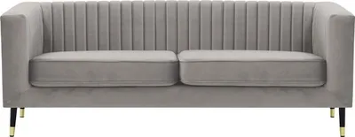 Image de SLF24 - Canapé trois places élancé - gris clair - Velluto 15