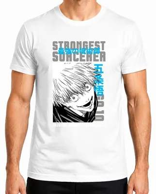 Obrázek produktu pro Satoru Gojo Jujutsu Kaisen Strongest Sorcerer Anime Manga Sketch Pánské tričko, bílé, L