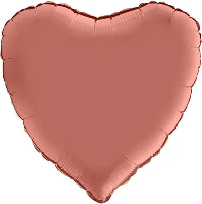 Produktbild von 18"/Ø46cm Herz Folienballon  Uni | Satin Rose Gold