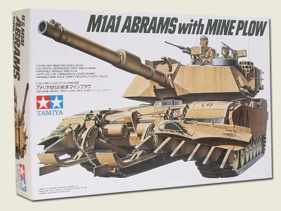 Produktbild von M1A1 Abrams mit Minenpflug / 1:35