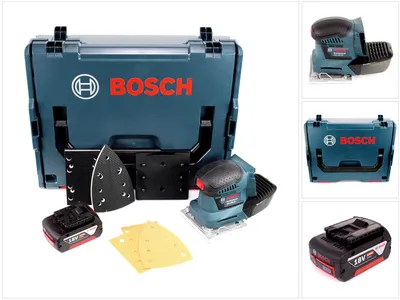 Immagine prodotto di Bosch GSS 18 V-10 Levigatrice orbitale professionale a batteria in valigetta L-Boxx + 1x Batteria GBA 4,0 Ah