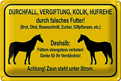 Produktbild von Blechschild Hinweis 30x20cm füttern strengstens verboten