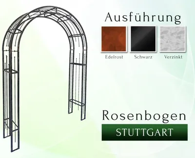 Produktbild von Rosenbogen STUTTGART Gesamtbreite 1,5 m Edelrost Pergola Rozenboog Rose Arch