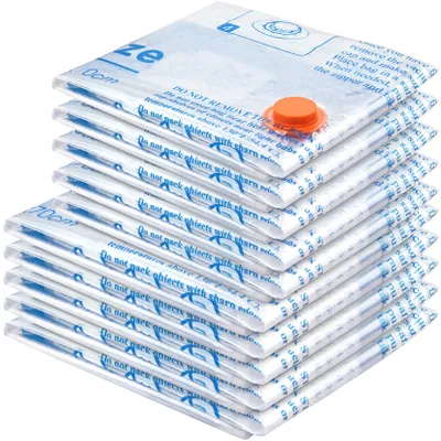 Vakuum-Aufbewahrungsbeutel 10er-Set (5 Jumbo, 5 Groß) – luftdicht