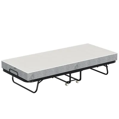 Produktbild von TolleTour 90x200cm Gästebett klappbar mit Matratze bis 150kg, auf Rädern