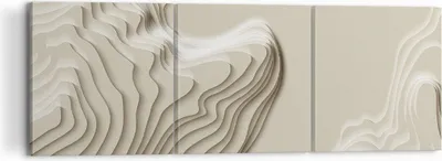 Produktbild von Bild auf Leinwand - Leinwandbild - 3 Teile - Dreidimensional cremig strukturell - 120x40cm - Wand Bild - Wanddeko - Wandbilder - Leinwanddruck - Bilder - Wanddekoration - Leinwand bilder CA120x40-4648