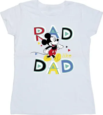 Zdjęcie produktu dla Disney – koszulka damska „Mickey Mouse Rad Dad” BI33808 (S) (biała)