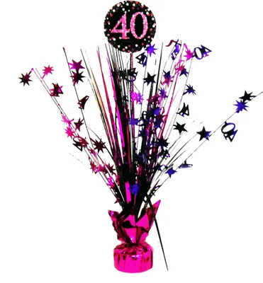 Produktbild von Pink 40th Birthday Tischfontäne 46cm