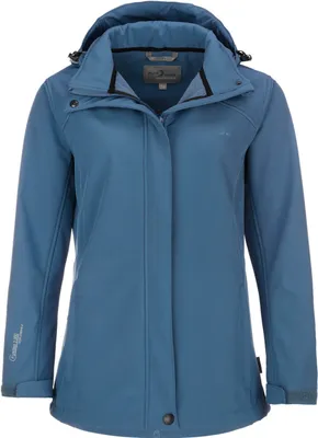 Produktbild von Blue Wave Damen Softshelljacke Bente mit Fleece-Innenfutter - Jacke mit abnehmbarer Kapuze in Steel Blue Größe 42