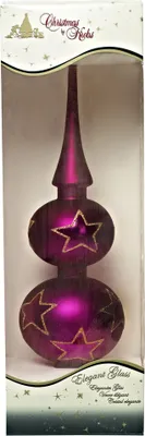 Produktbild von Baumspitze pink matt Sterne 33 cm