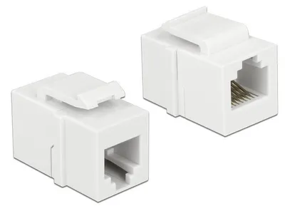 Produktbild von DELOCK Keystone RJ12 Cat3 Buchse weiß
