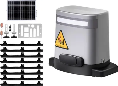 Obrázok produktu pre 280W Otvárač posuvnej brány 800kg - Solárne napájaný otvárač brány - Automatický otvárač brány 20m - Otvárač brány so solárnym panelom