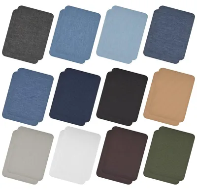 Jeans-Patches zum Aufbügeln, 24 Stück, vielseitig, Denim