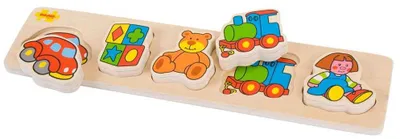 Obrázok produktu pre Bigjigs Detské drevené vkladacie puzzle hračky