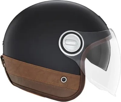 Immagine prodotto di Casco aperto NOX Jet Heritage XL Pelle Nero/Marrone DOT/ECE