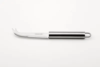 Cocktailmesser aus Edelstahl, 22 cm, silber, gezahnte Klinge
