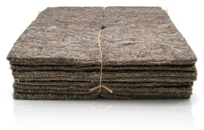 Image de 10 tapis de paillage en laine - Protection pour les plantes et les arbres