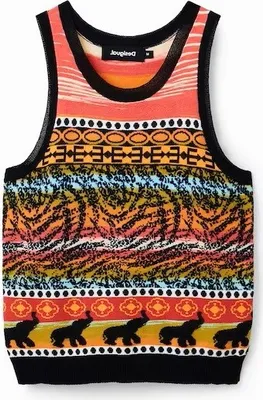 Produktbild von Desigual Damen TOP Schwarz 23SWTKBD_D2BB586_NERO7002 : Größe - XL Größe: XL