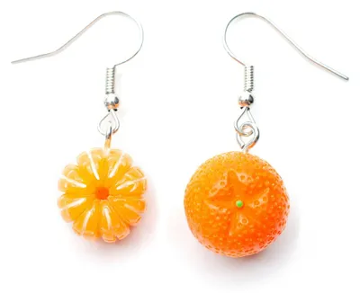 Produktbild von Mandarinen Ohrringe Miniblings Orange Mandarine Weihnachten Frucht orange ganz