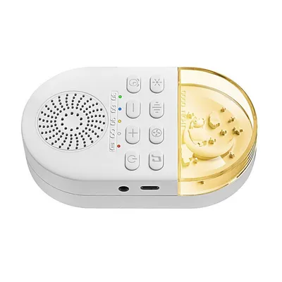 Produktbild von Soundmaschine Weißes Rauschen 24 Sounds mit LED Nachtlicht Timer USB-C 1200mAh kompakt für Schlafzimmer Kinderwagen