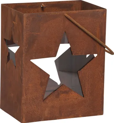 Produktbild von Windlicht Stern H28cm Rost Laterne Gartenleuchte Kerzenhalter Garten Rostdeko