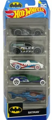 Image de Pack de 5 véhicules hot wheels : batman - mattel - htv44 - set voitures miniatures