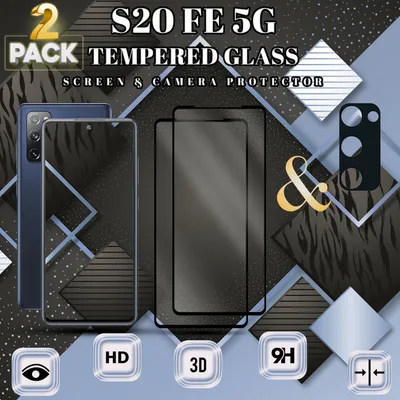 Obrázek produktu pro 2 balení ochranného krytu displeje a objektivu Samsung Galaxy S20 FE 5G z tvrzeného skla 9H