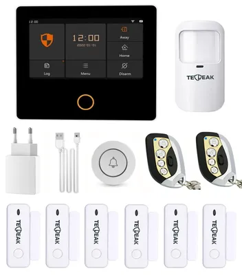 Produktbild von Kabelloses Alarmsystem für den Innenbereich mit WLAN/GSM/4G – Sirene mit 110 dB – Batteriebetrieb