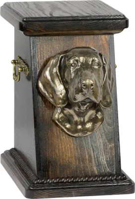 Produktbild von Weimaraner, Weimaraner Vorstehhund eine Ascheurne für Hunde, eine elegante Urne mit einer Statue, eine Gedenkurne mit dem Porträt eines Hundes von der Marke Art-Dog