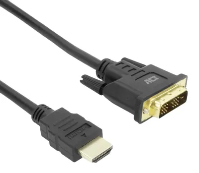 Obrázok produktu pre ACT AK3735, 2 m, Typ HDMI (štandard), DVI-D, Samec, Samec, Priamy