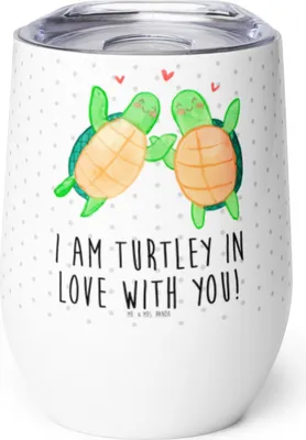 Produktbild von Mr. & Mrs. Panda thermosbecher Schildkröten Paar - Weiß - Geschenk, Thermo Becher, für Freundin, Freund, Thermobecher, Hochzeitstag, Liebesbeweis, Frauen, kaffee tasse