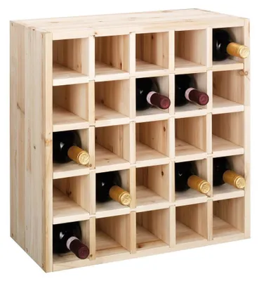 Produktbild von Zeller Weinregal, Naturholz 52x25x52