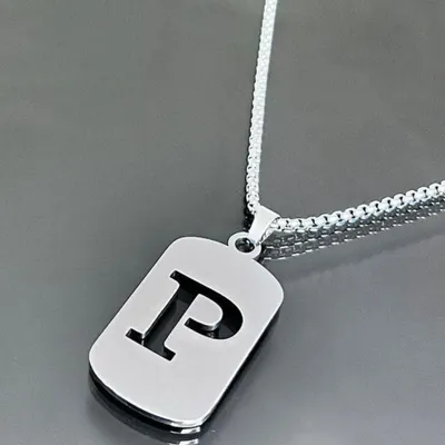 Produktbild von Personalisierte Halskette mit Buchstabe P - Elegantes Schmuckstück KP34039