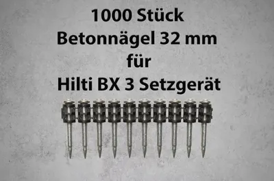 Produktbild von Betonnägel 1000 Stück 32mm für Hilti BX 3 Setzgeräte für Beton und Mauerwerk