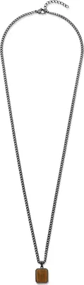 Produktbild von Frank 1967 - 7FN-0065 - ketting heren met hanger - tijgeroog - 60 cm - Cadeau voor mannen