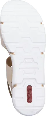 Produktbild von Rieker Damen Sandale Klettverschluss Plateau Keilabsatz sportlich V2366, Größe:38 EU, Farbe:Beige