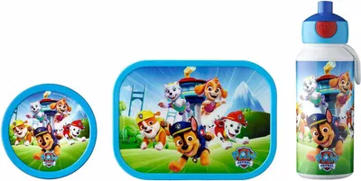 Produktbild von Mepal Lunchset Campus (Trinkflasche, Brotdose, Fruchtbox)  Paw Patrol Pups