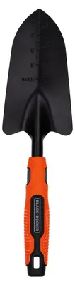 Image de BLACK+DECKER Pelle de jardin avec indicateur de taille 35 CM Polypropylène Noir/Orange