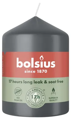 Zdjęcie produktu dla Świece stumpowe Bolsius 80/58, kolor Stormy Grey