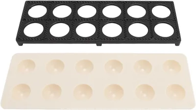 Produktbild von Ravioli-Maker-Presse, Ravioli-Formen-Set aus Aluminiumlegierung mit 12 Löchern für die Herstellung von Quadratischen und Runden Knödeln