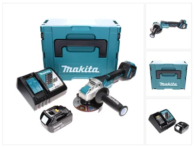 Produktbild von Makita DGA 519 RF1J Akku Winkelschleifer 18 V 125 mm Brushless X-Lock + 1x Akku 3,0 Ah + Ladegerät + Makpac