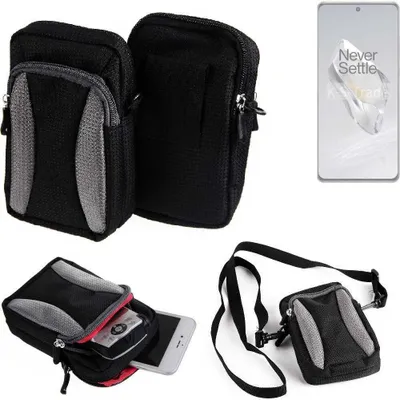 Produktbild von K-S-Trade Holster Schutz Hülle kompatibel mit OnePlus OnePlus 12 Handy Hülle Gürteltasche Umhängetasche mit Zusatzfach schwarz