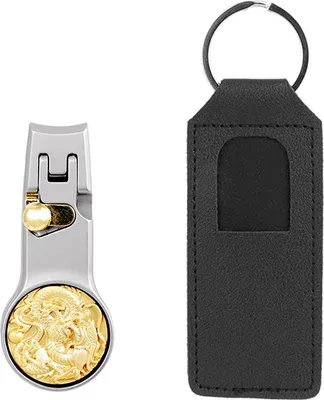 Produktbild von INF Fingernagelknipser aus Edelstahl mit Lederetui - Silber