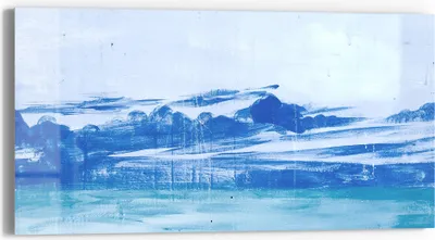 Produktbild von DEQORI Glasbild Echtglas 60x30 cm 'Winterseelandschaft' Wandbild Bild modern Deko