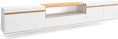 Immagine prodotto di COZY Mobile TV Soggiorno, 288x35x45cm, Sospeso, da appendere, Bianco e Rovere soft