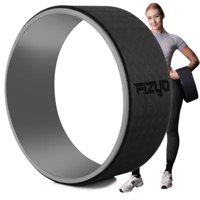 Obrázek produktu pro Fizyo Kruh na Jógu a Pilates Ø 33 cm Yoga Wheel Roller Cvičební Prsten Fitness - šedý