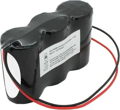 Image de Accumulateur pour lampe de secours NiCd 3,6V 4500mAh F1x3 Mono D avec câble de 200mm d'un côté remplace l'accu 3,6 V